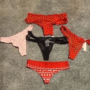 Set of 5 PINK VS Lace and Patterned Panties